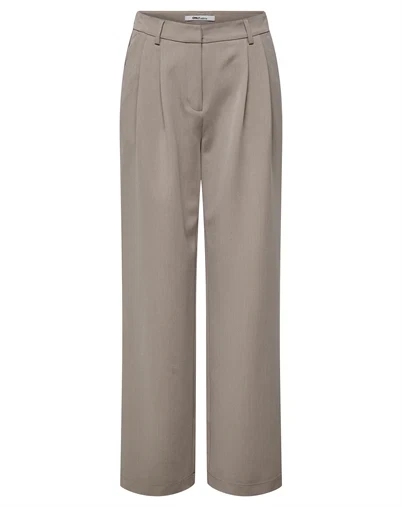 Only - ONLHattie HW Pleat Bukser - Taupe Gray